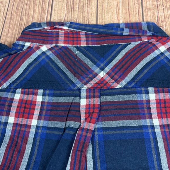 Levis Mens Blue & Red Plaid Button-Up Shirt 4XL 100% Cotton Casual Fit. Nwot. - Picture 10 of 13